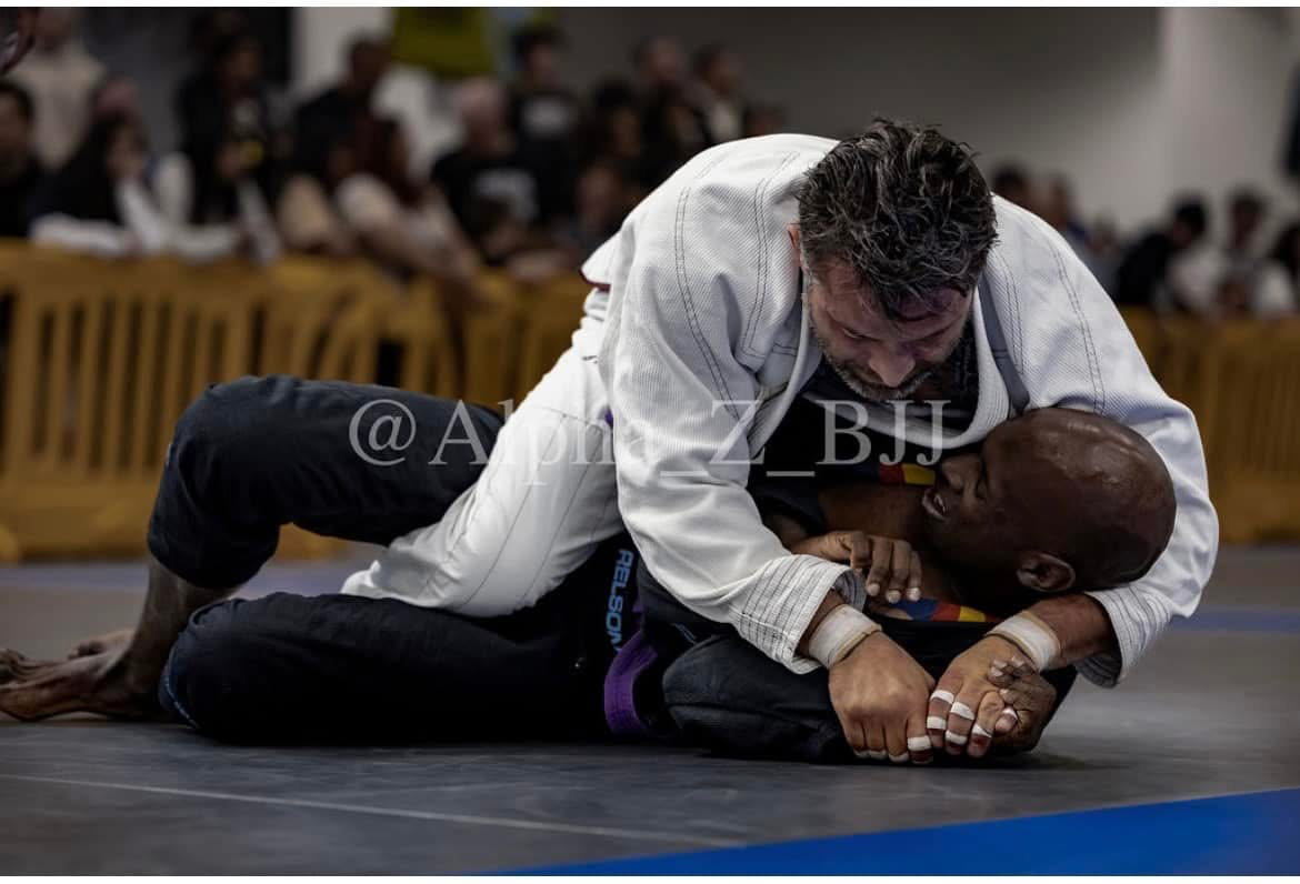 Stephen Ternes rolling at an Alpha Z BJJ competition